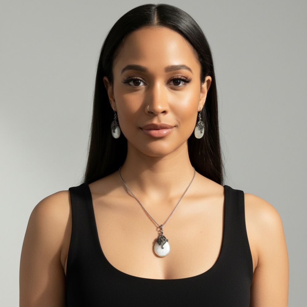 Vintage Water Drop Pendant Set